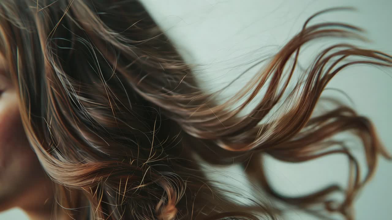 mujer con el cabello que fluye