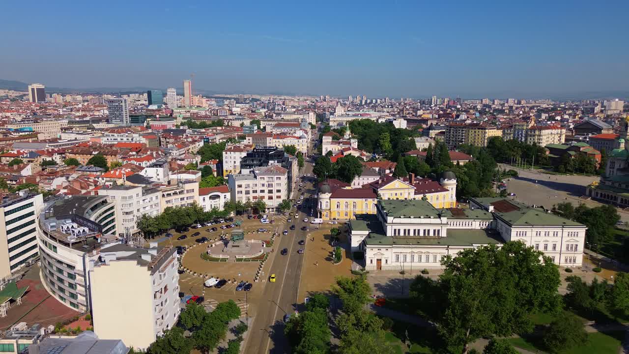 Aerial View of Sofia, Bulgaria Cityscape