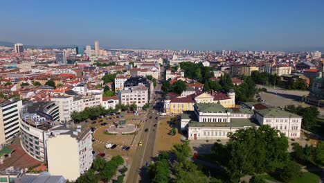 aerial view of sofia, bulgaria cityscape
