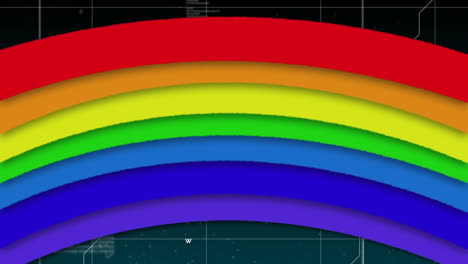 animation of pride rainbow over data processing