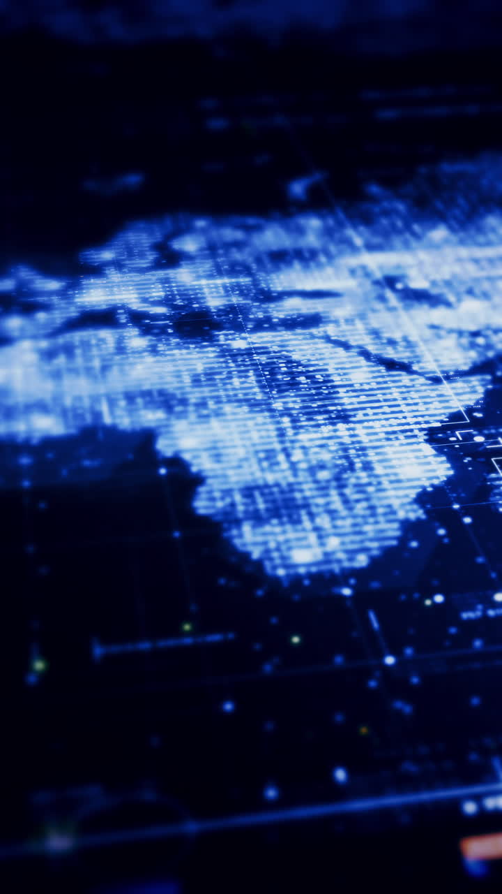 avanzado metaverso, telemetría de datos digitales de alta tecnología con números encriptados, visualización de fondo dinámico para formato de visualización de pantalla vertical de escritorio de computadora