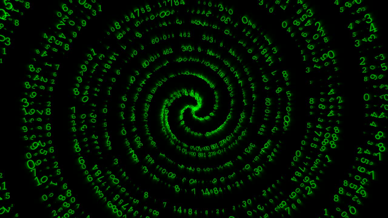 cyber spiral numbers green