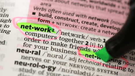 definition of network and networking