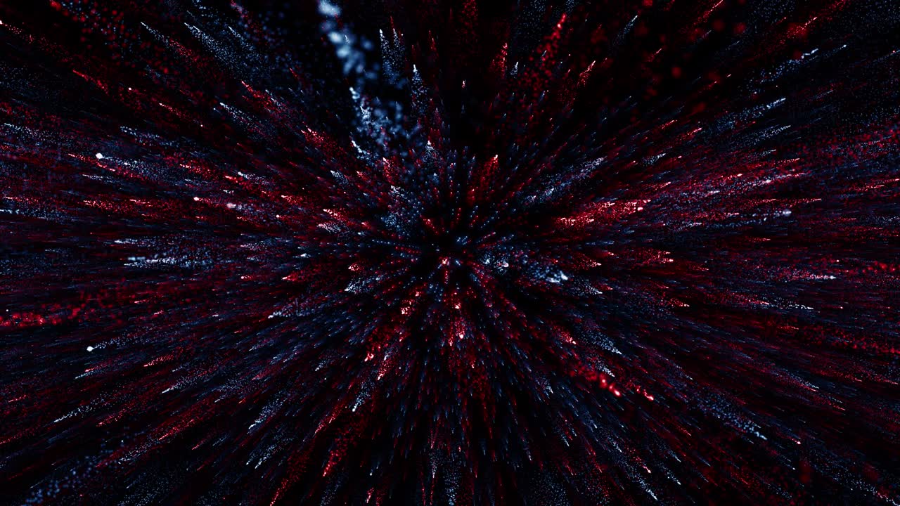 partículas azul rojo evento juego tráiler títulos escenario de concierto cinematográfico bucle de fondo