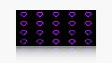 Patrón-De-Diamantes-Morados-Con-Luz-De-Neón-Pulsante