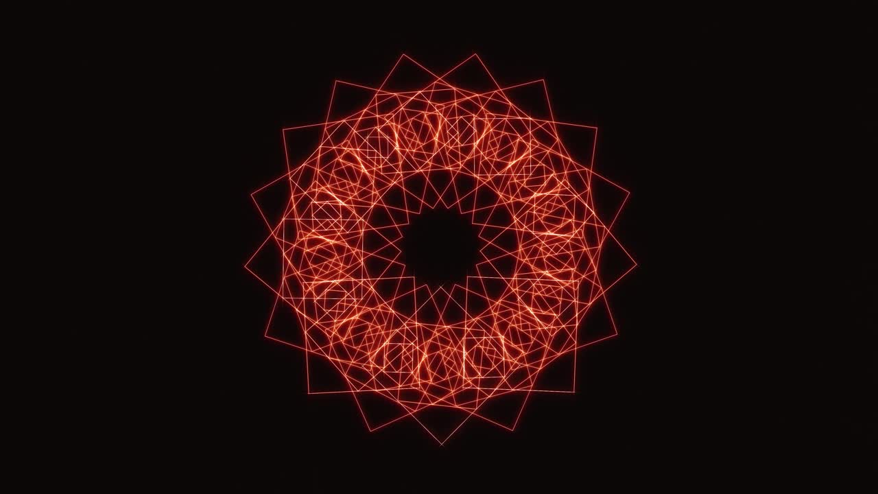 la geometría sagrada, el patrón fractal circular, el bucle vj sin costuras