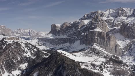 snowy dolomites mountain range