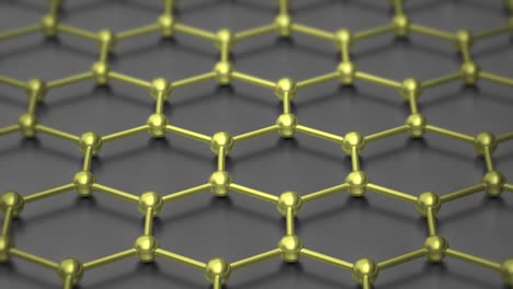 graphene atom nanostructure loopable animation. nanotube in form of honeycomb. concept nanotechnology and sciences. 3d animation