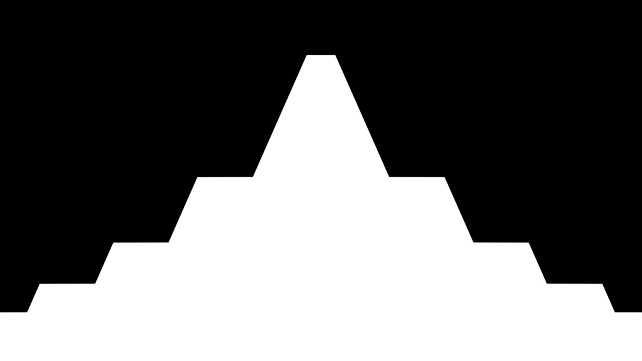 Transición de revelación de formas geométricas abstractas negras