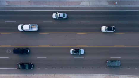 top view of vehicles driving on asphalt road at pleasant grove, utah county, usa