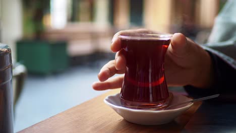 turkish tea in a traditional glass