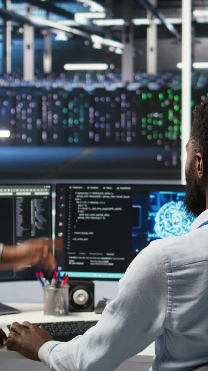 Vertical Video Manager Supervising Data Center Engineer Using Ai Neural Network Models