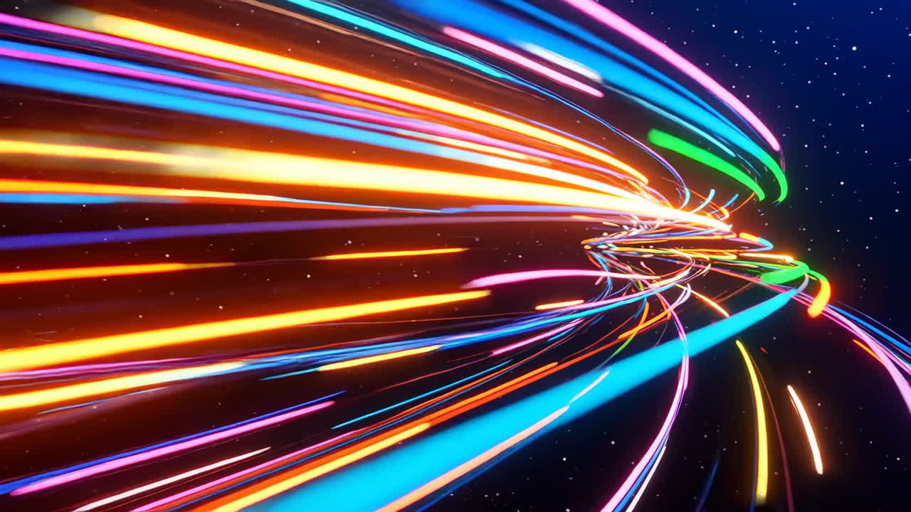 rastros de luz abstractos en el espacio