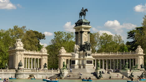 monument in the royal park of madrid