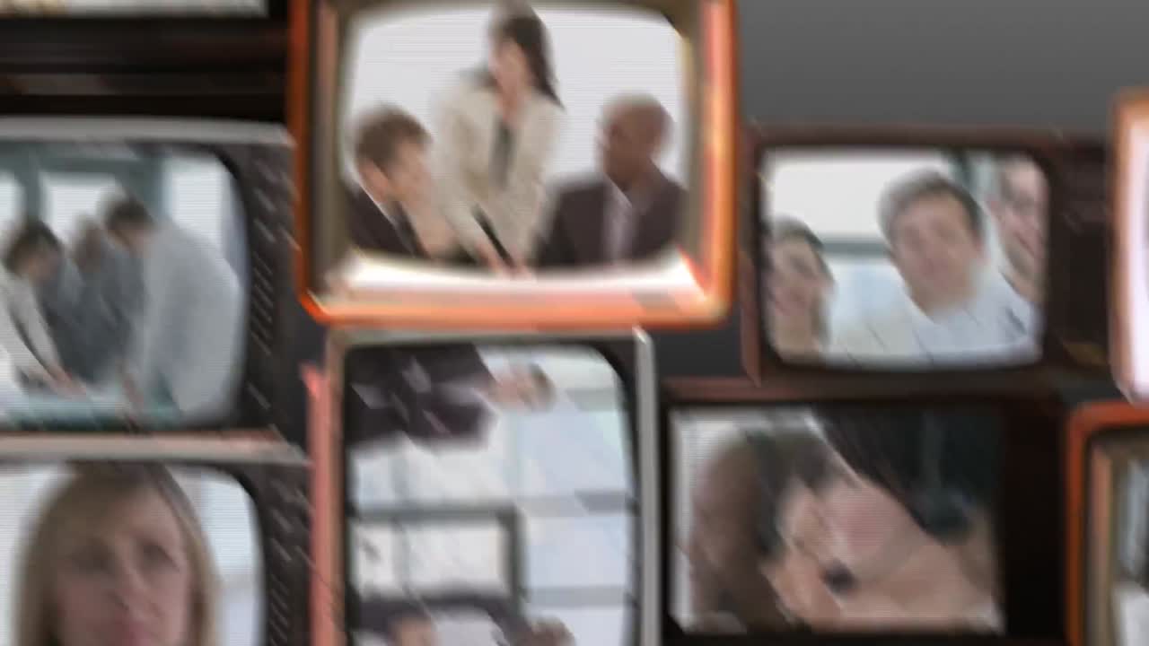 collage de imágenes de negocios