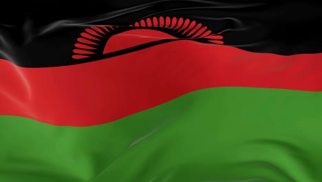 waving  looped flag as  background malawi