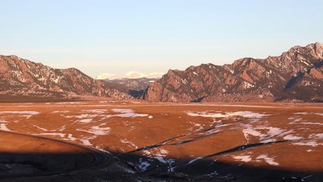 peaceful sunrise along colorado's front range with the flatirons, near boulder colorado