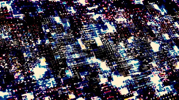 Abstract Circuit Board Art