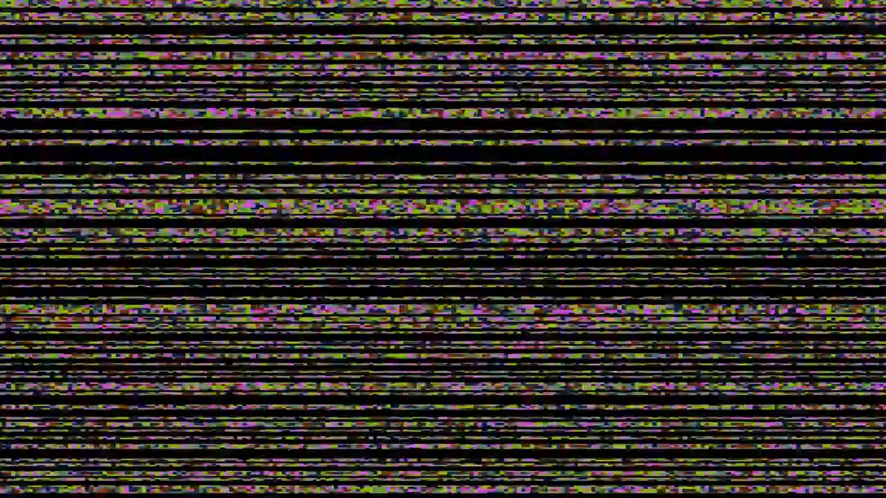 Digital Glitch Effect with Static Noise and Signal Interference
