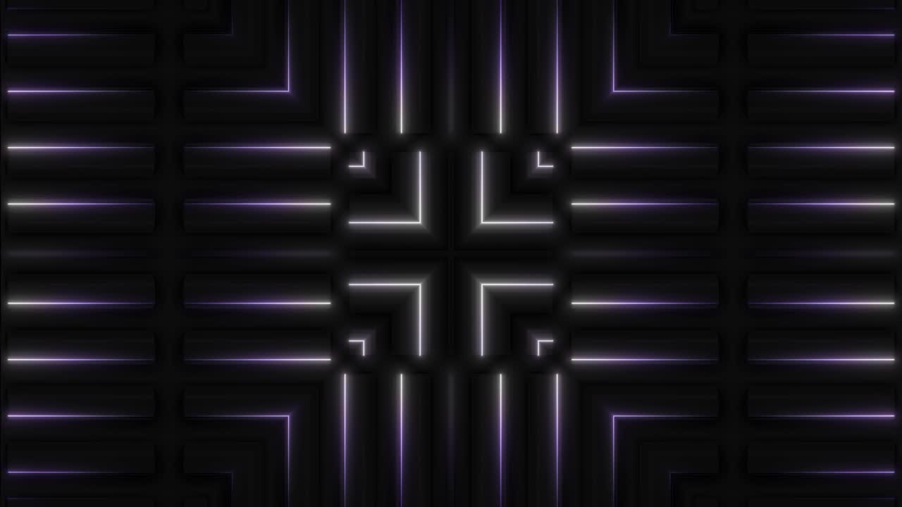 Abstract Neon Geometric Pattern