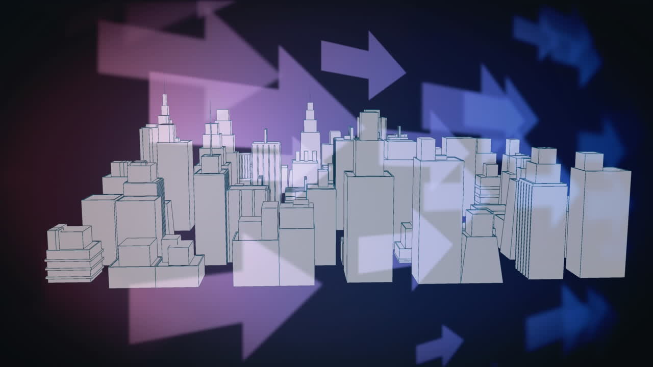 높은 건물 을 가진 도시 모델