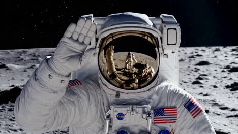 astronauta en la luna