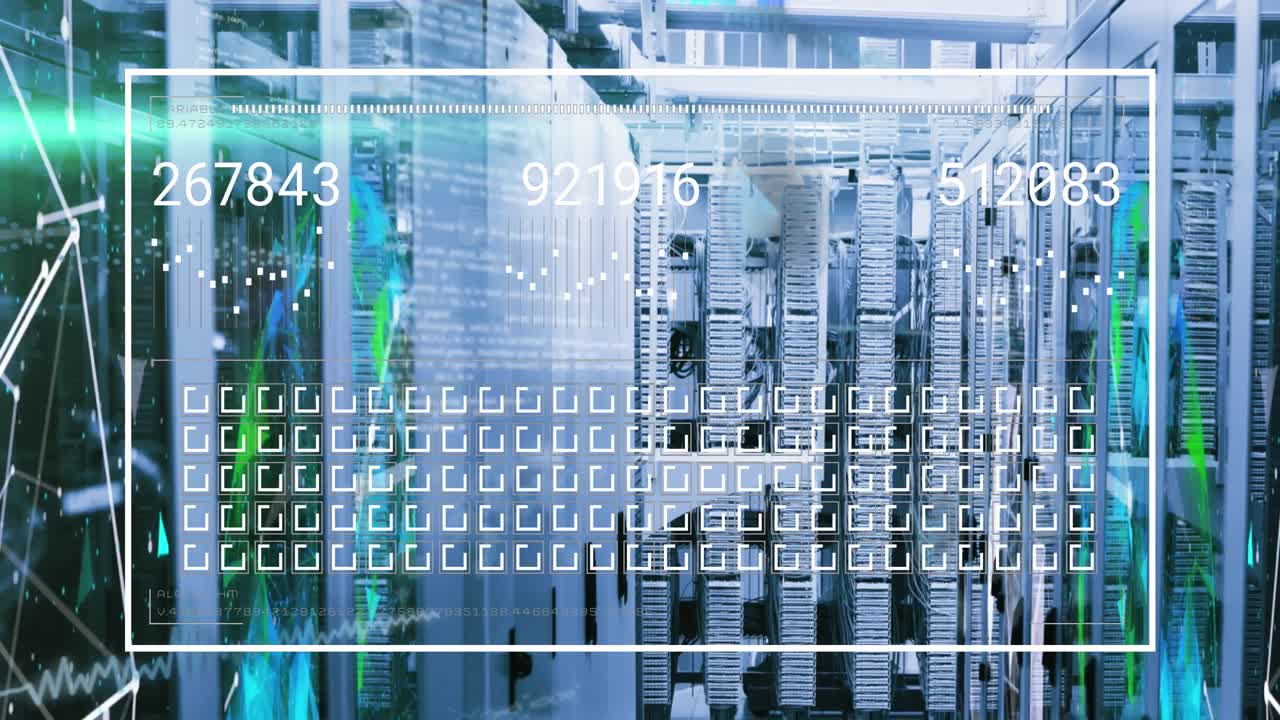 Networks and processing data over computer server room