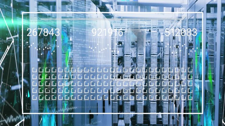 Networks and processing data over computer server room