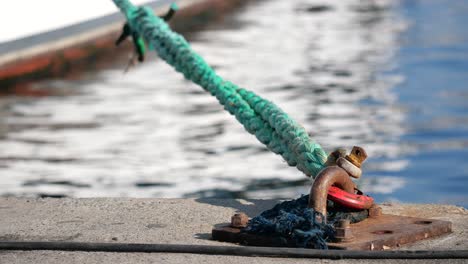 mooring rope at dock