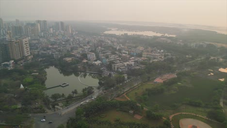 panning shot by drone new mumbai seawoods darave