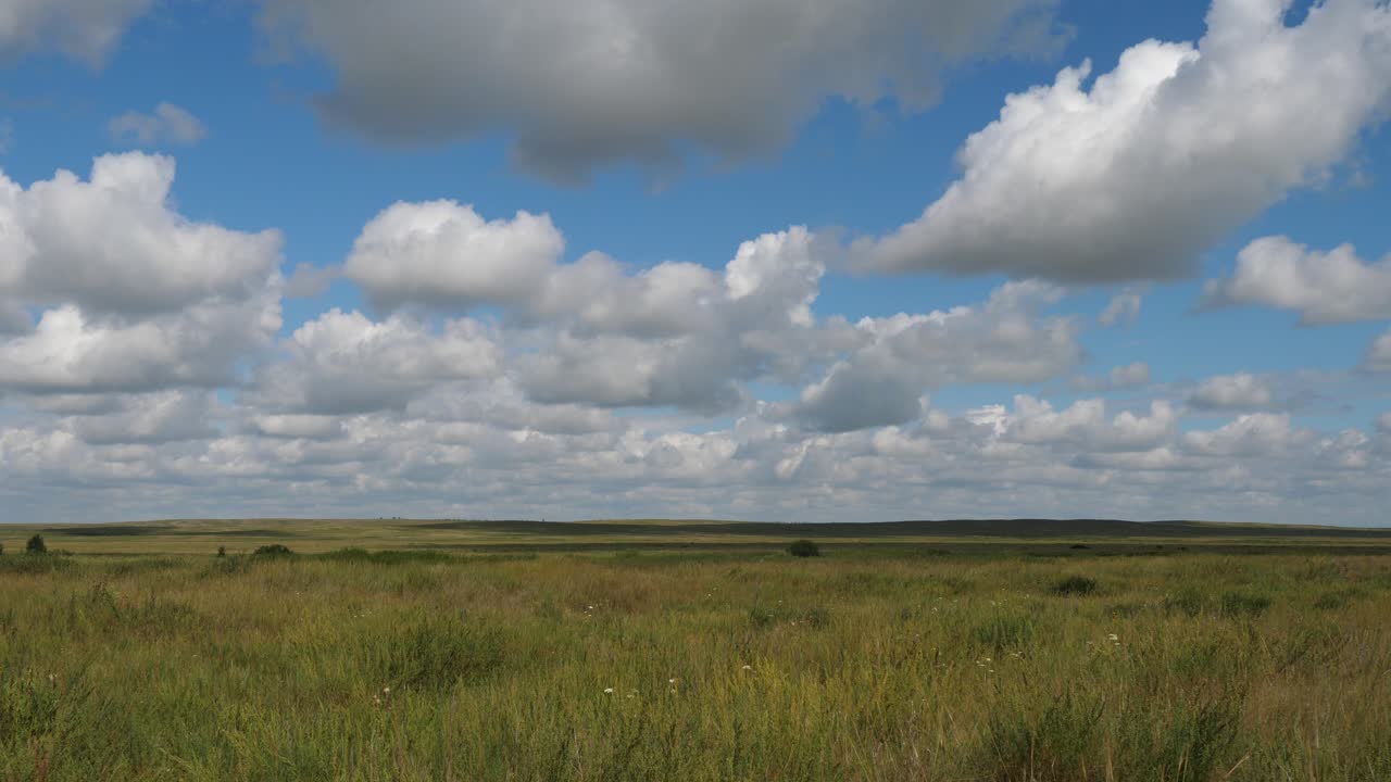 Wide open field under a cloudy sky