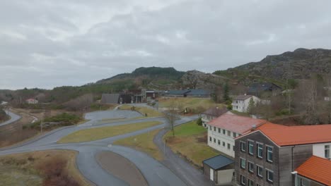 stranda school buildings in oygarden south on the island of sotra