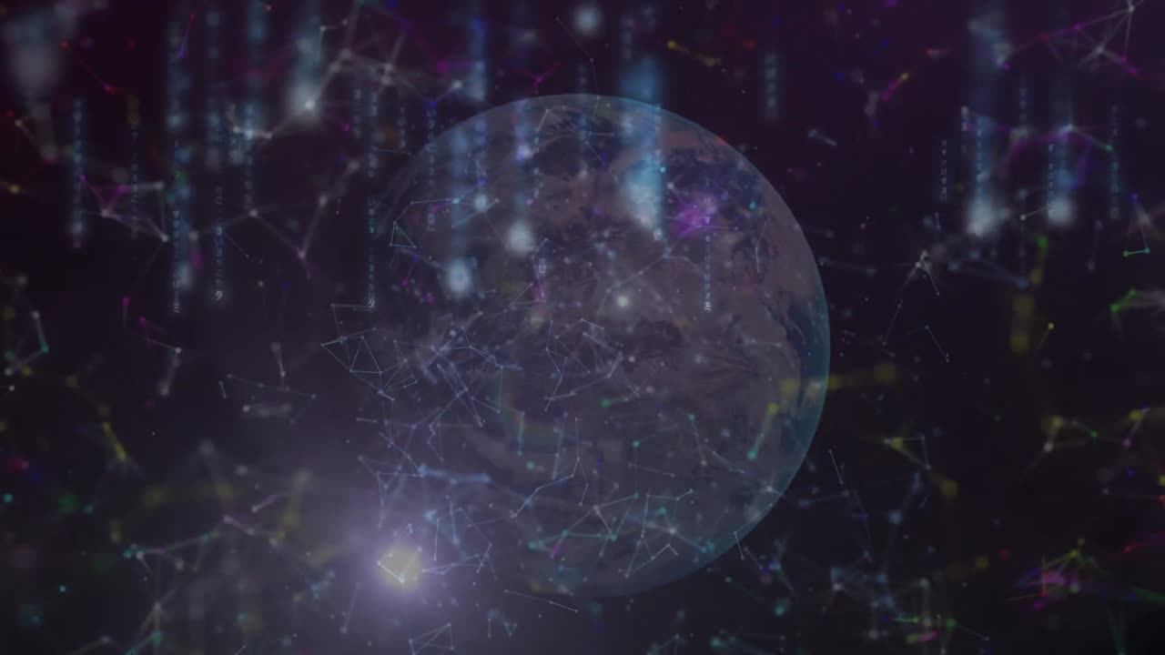 Animation of network of connections over globe