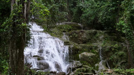 deep forest pha charoen waterfall in the national park is a popular tourist attraction in phop phra district, tak province, thailand