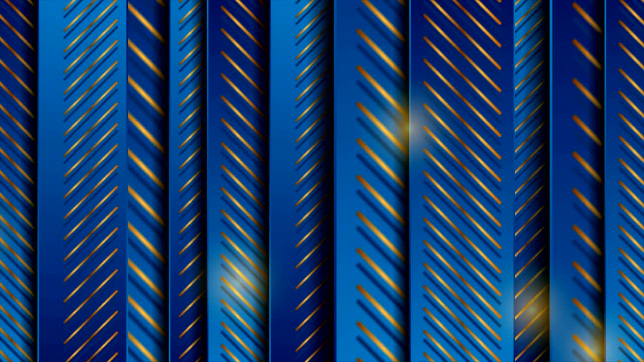 rayas y líneas abstractas de azul y bronce animación de video corporativa
