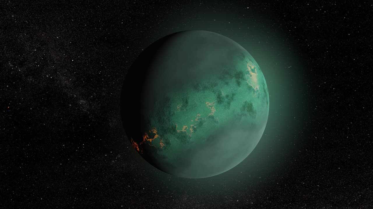 инопланетная планета в глубоком космосе