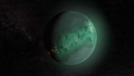 planeta alienígena en el espacio profundo