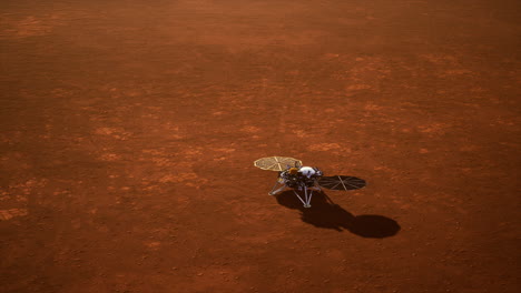 insight mars exploring the surface of red planet. elements furnished by nasa.