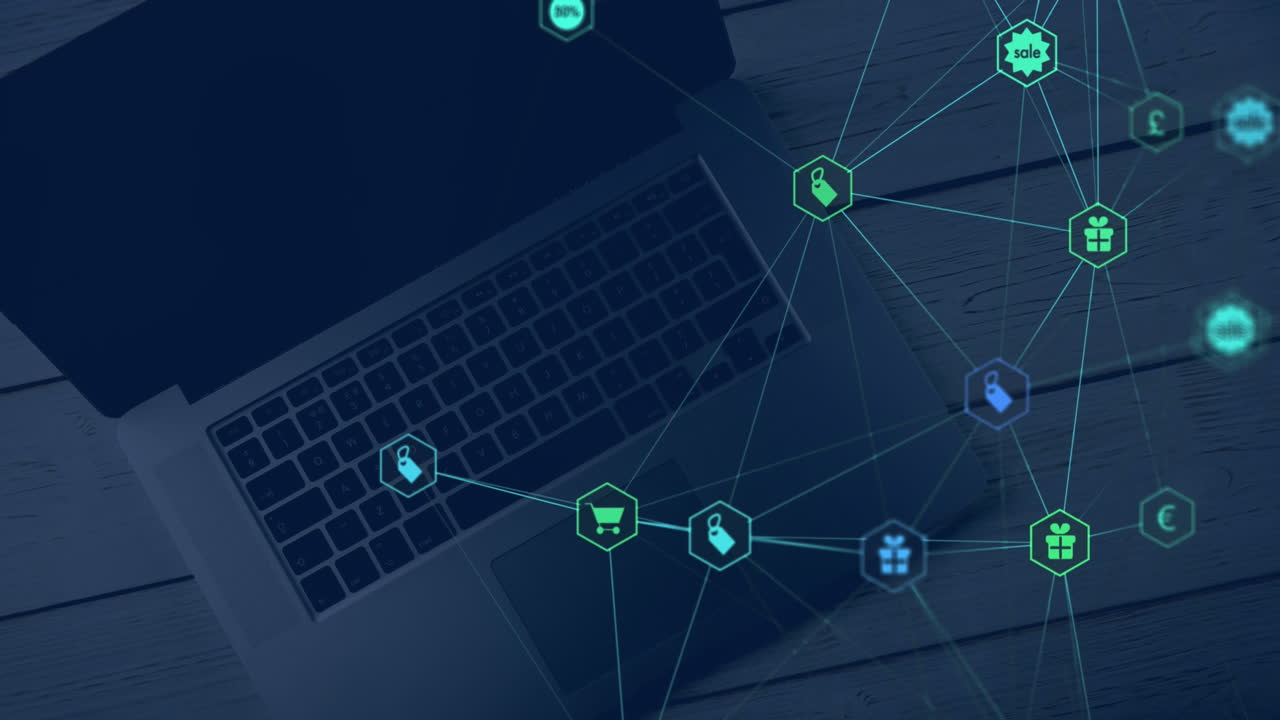 노트북 및 네트워크 연결의 애니메이션