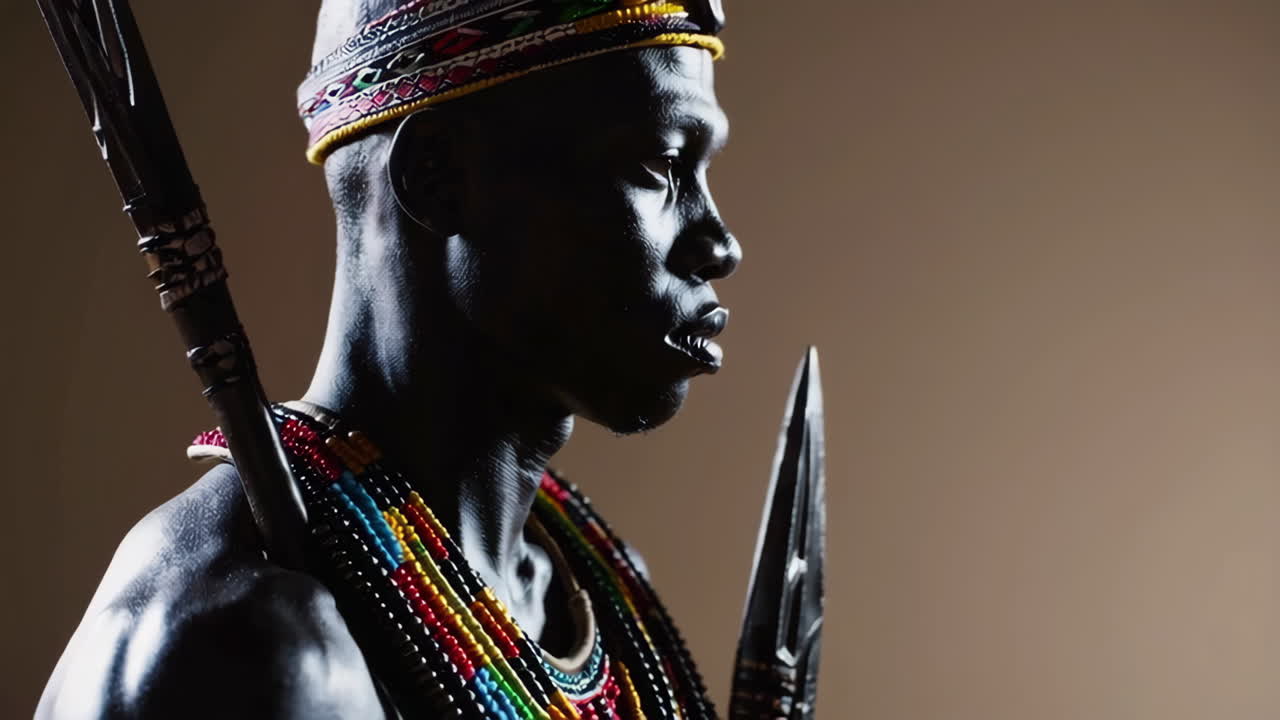 African Warrior Portrait