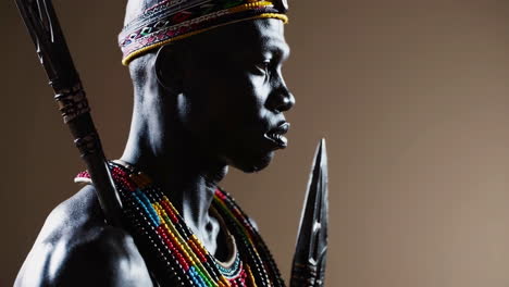 african warrior portrait