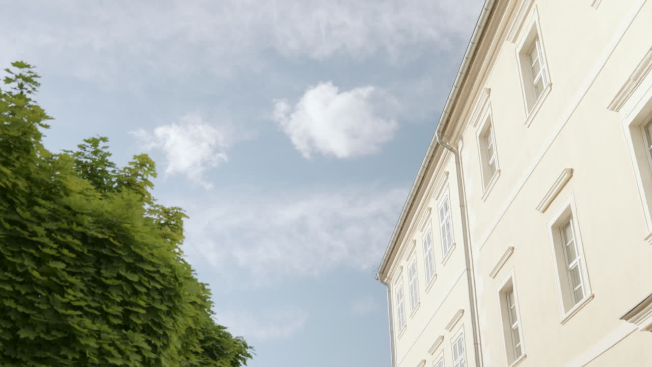 White historic building under blue sky