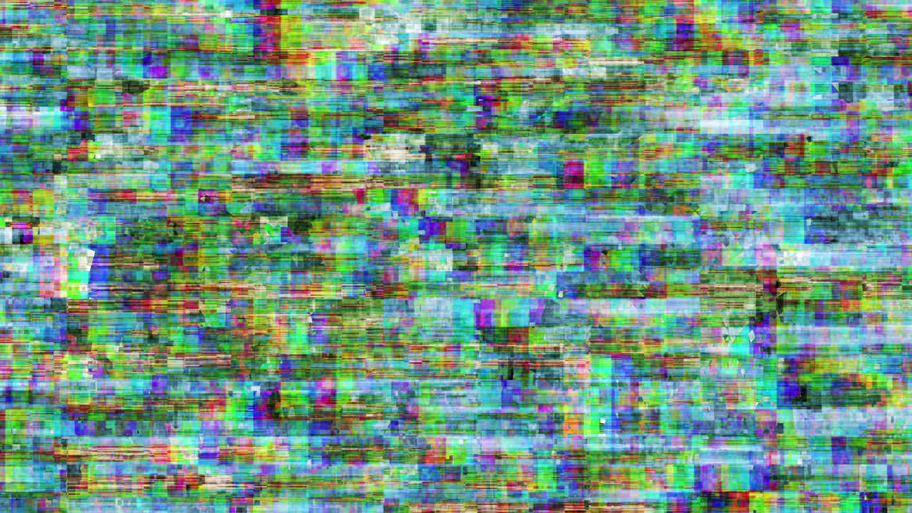 Abstract Digital Glitch Art Background with Colorful Static Noise