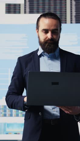vertical video business administrator planning a new strategy with support
