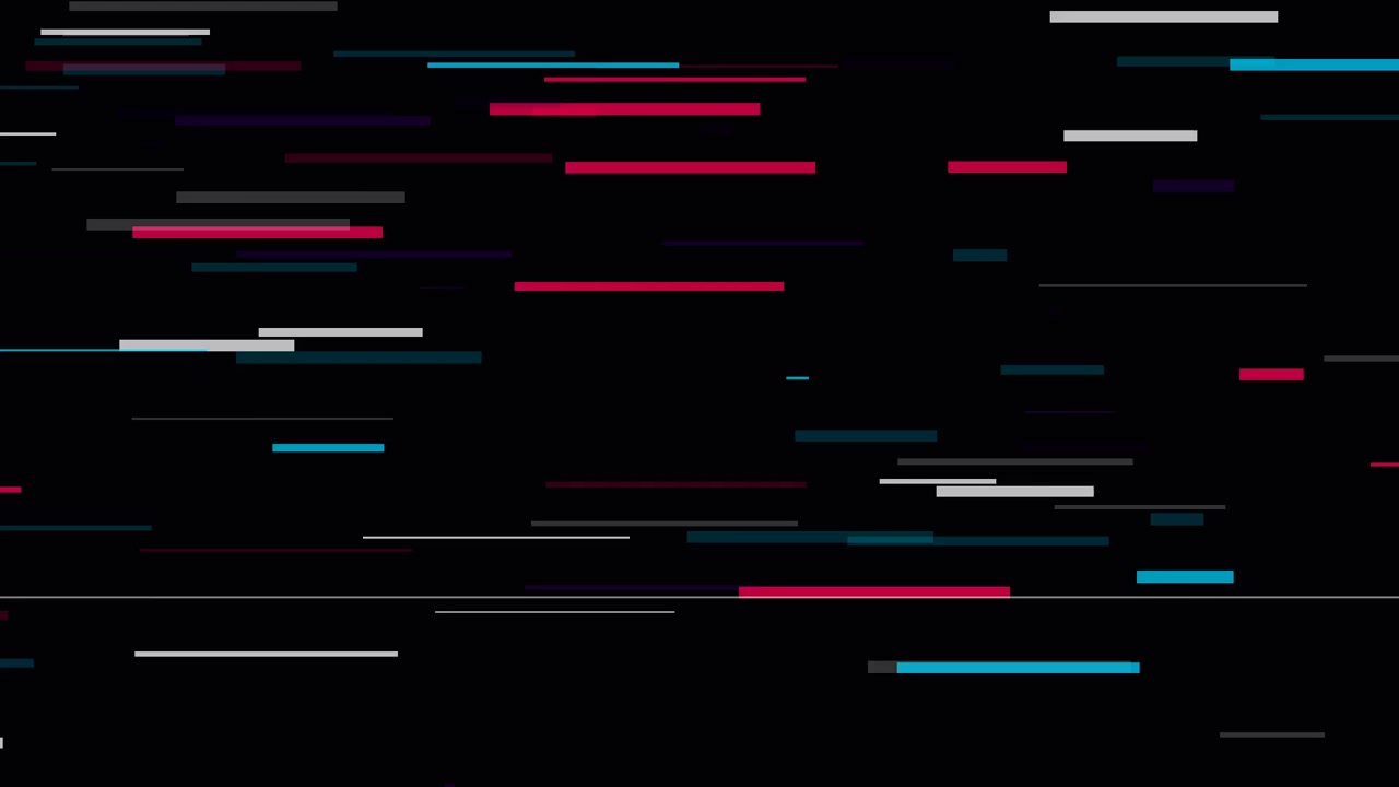 Effetto Glitch Digitale con Linee Orizzontali su Sfondo Nero