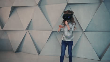 child using a vr headset enjoying a video or interactive game