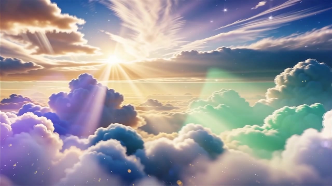 Christian Heavenly Light Worship Background