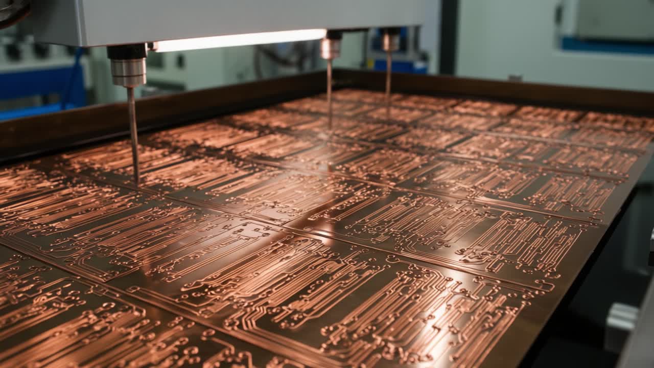 Advanced Circuit Board Production Process: Precision Machining and Surface Etching Techniques in Electronics Manufacturing for Quality Assurance
