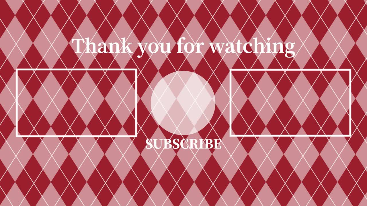 argyle 패턴 엔드 카드 엔딩 스크린 모션 그래픽