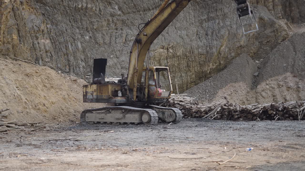 Excavator in a Quarry